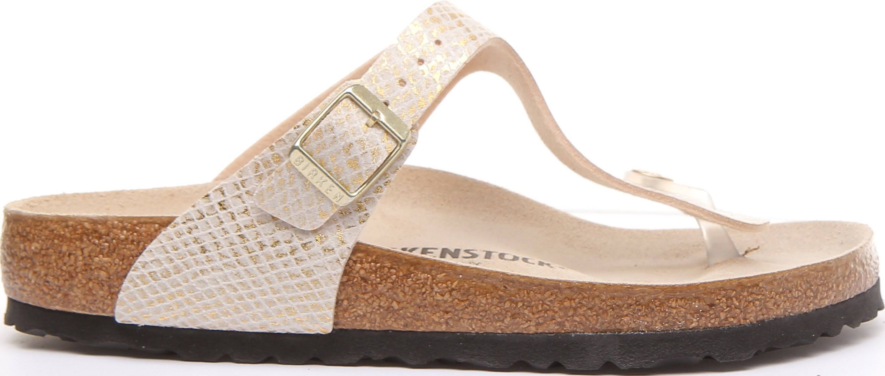Birkenstock Gizeh Micro Fibre Women's Sandals - Shiny Python Eggshell
