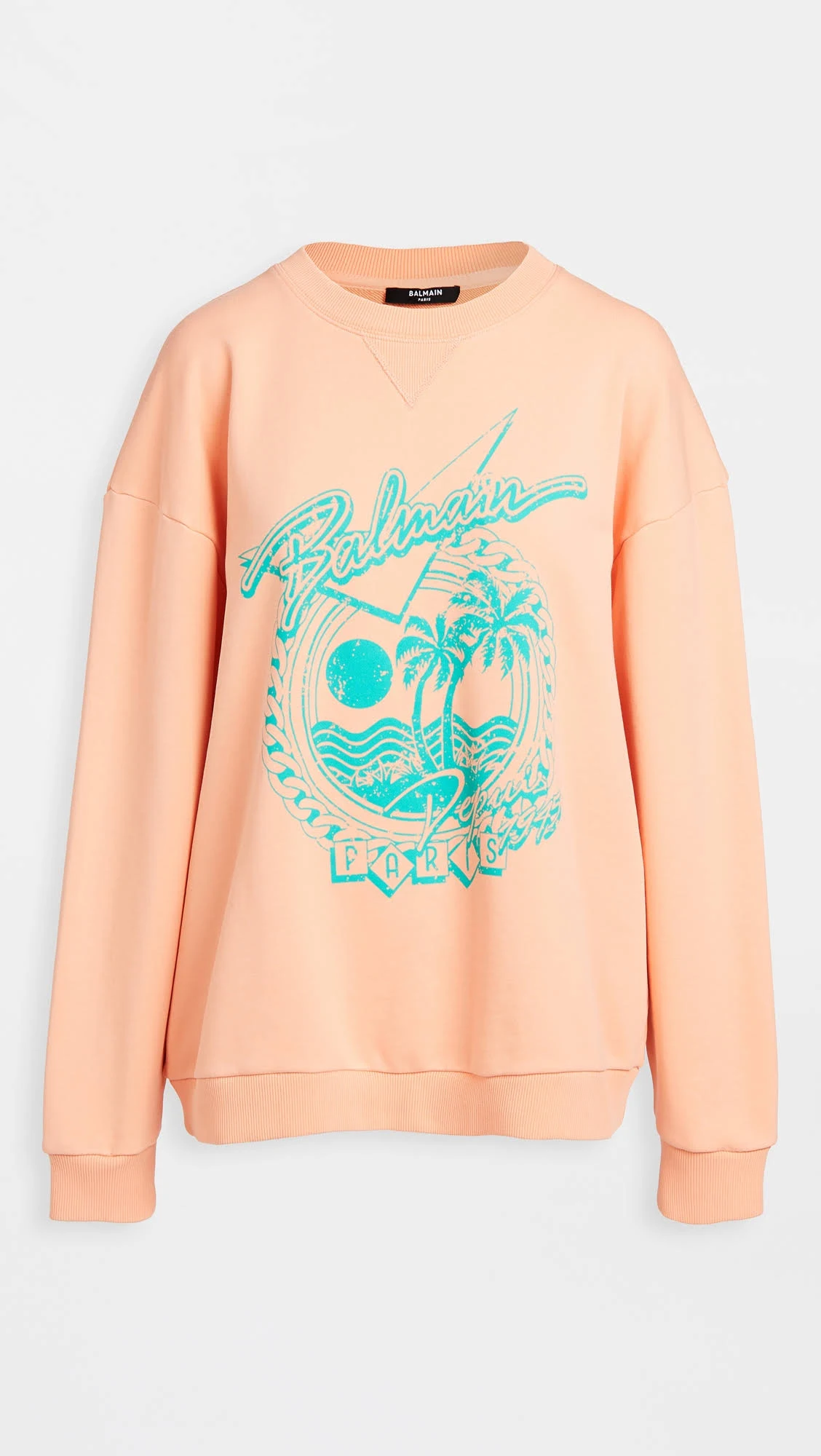 Balmain Printed Sweatshirt Orange - Orange - Sweatshirts