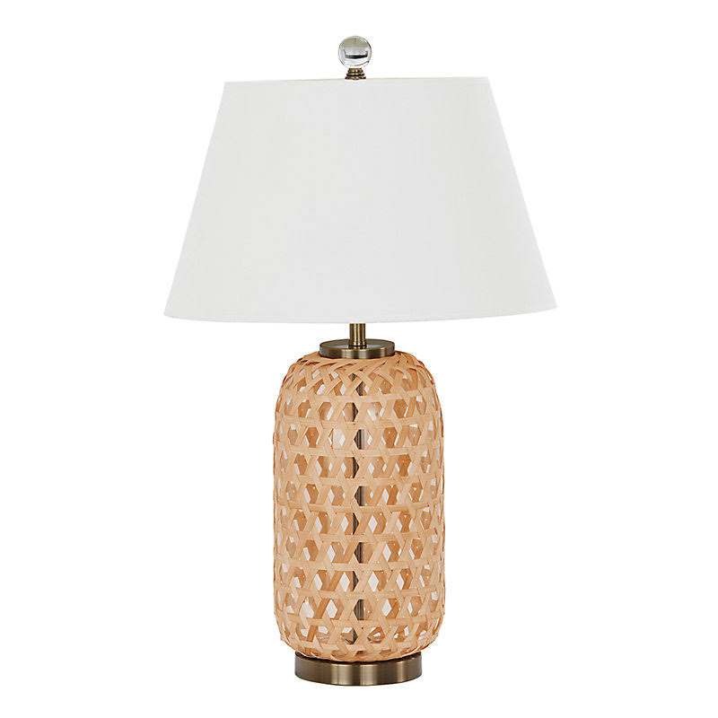 Lima Woven Table Lamp Drum White - Ballard Designs