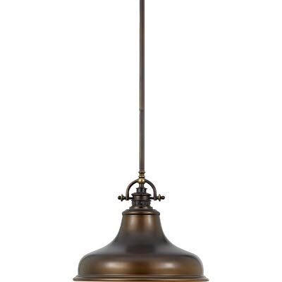 Mueller 1 - Light Single Dome Pendant Beachcrest Home Finish: Palladian Bronze, Size: 11.5x22 H x 13.5x22 W x 13.5x22 D