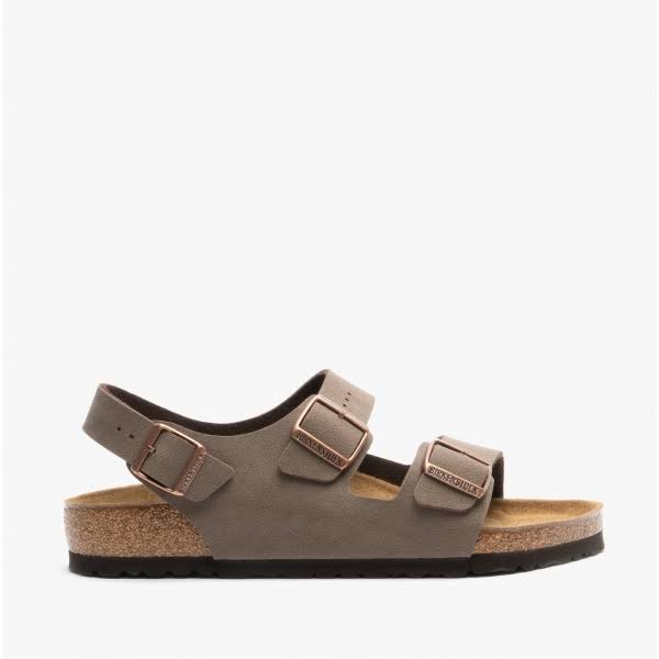 Birkenstock Milano Birko Flor Nubuck Sandals - Mocca