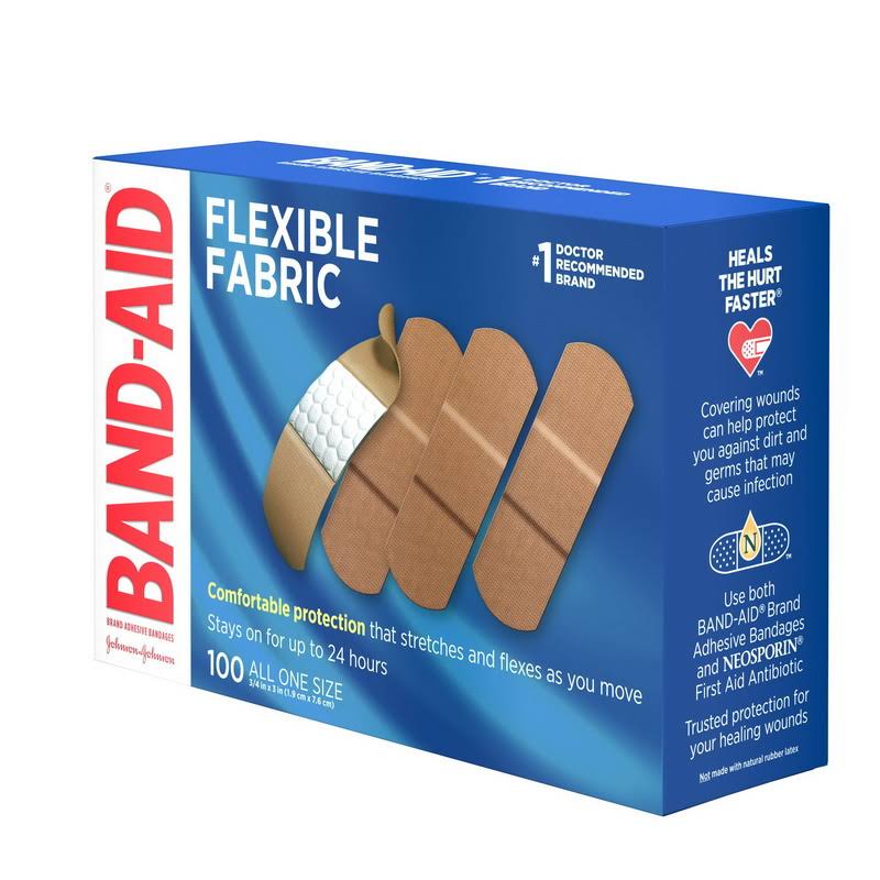 Band-Aid Flex Pack Bandages, 100 Count (12 Pack)