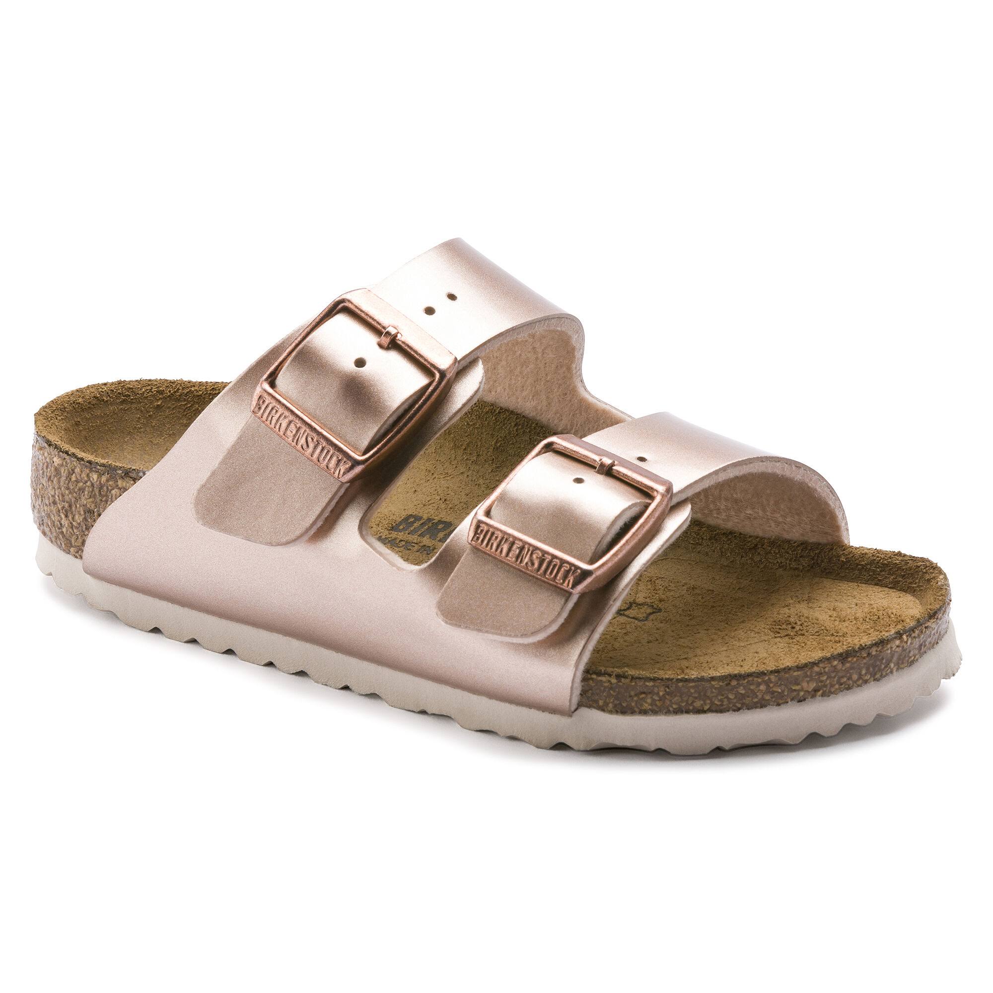 Birkenstock Youth Arizona Kids Brown Birko-Flor Flat Sandals