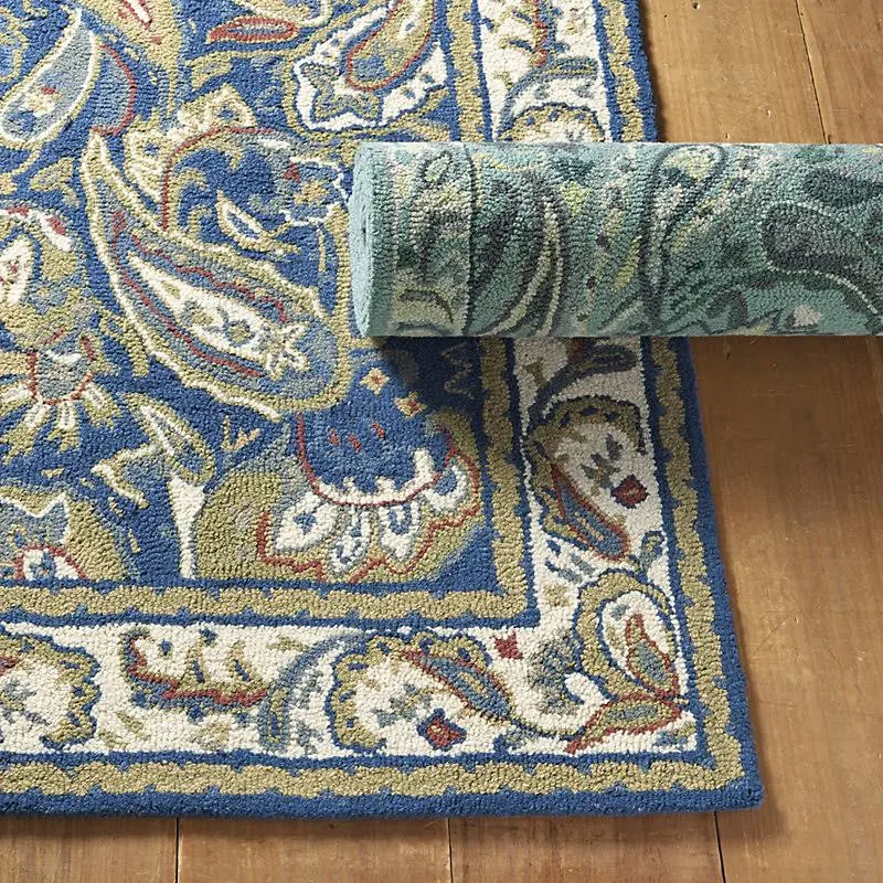 Abby Hand Hooked Rug Blue 2&3x22 x 8& Runner - Ballard Designs