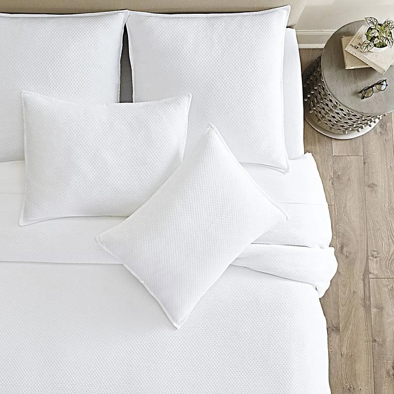 Signature Diamond Matelasse Coverlet Ivory King - Ballard Designs