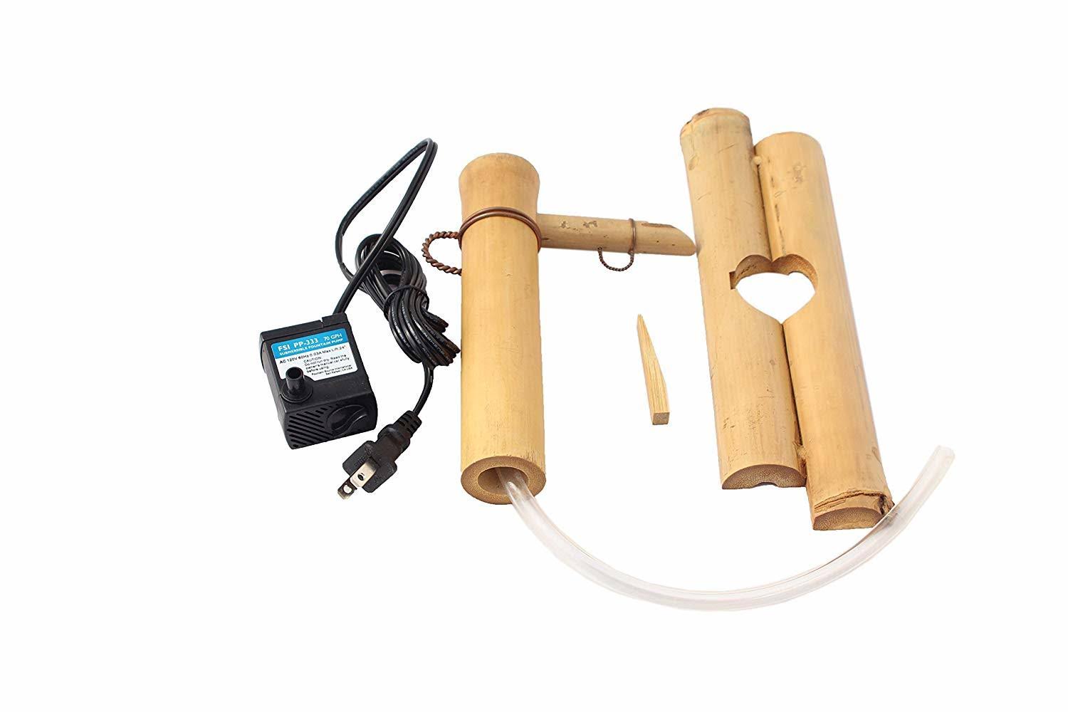 Bamboo Accents 7-In. Adjustable Spout and Pump Fountain Kit