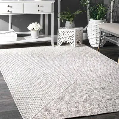 Moser Hand Braided Ivory Rug Wade Logan Rug Size: Rectangle 8& x 11&