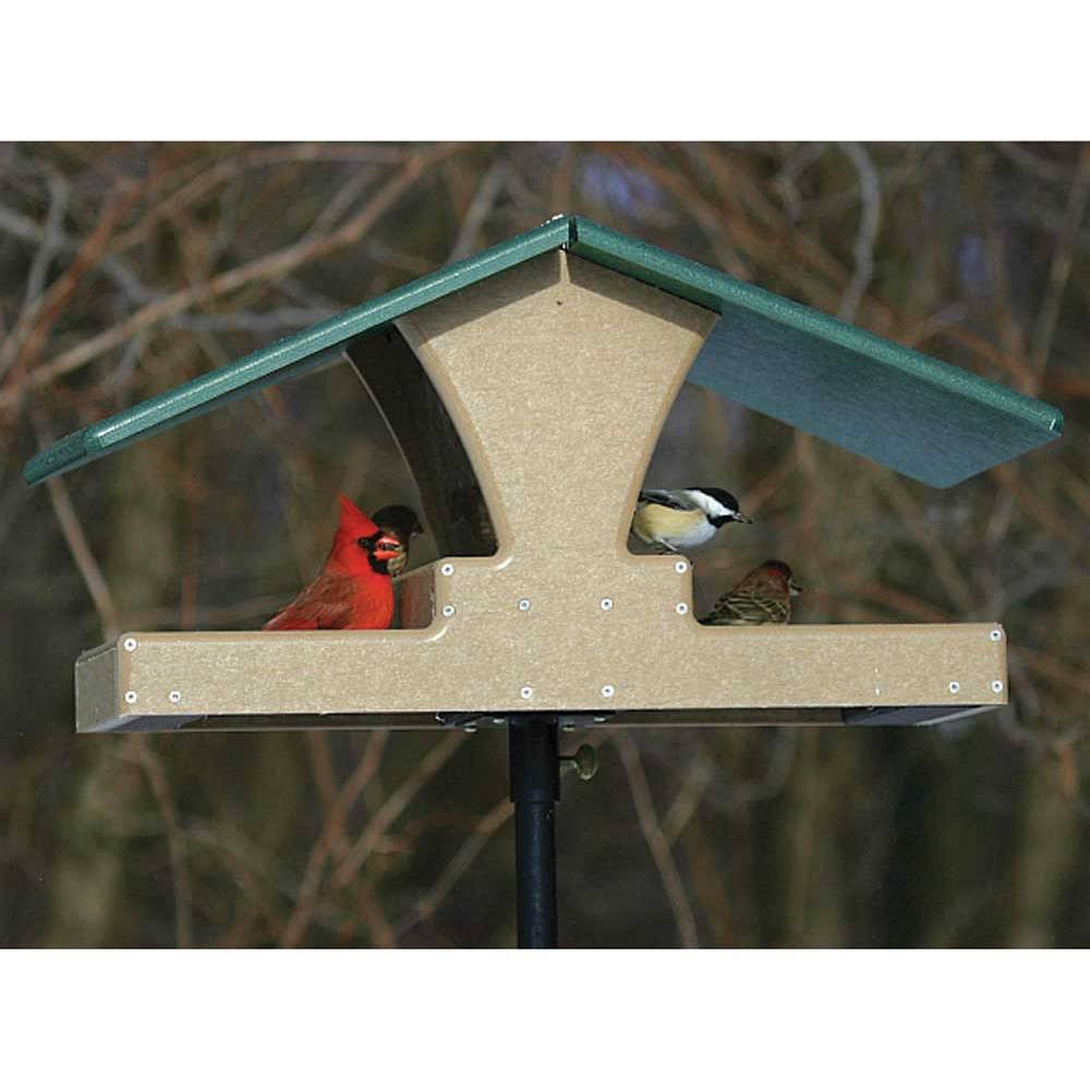 Birds Choice Recycled Double Decker Hopper Platform Bird Feeder