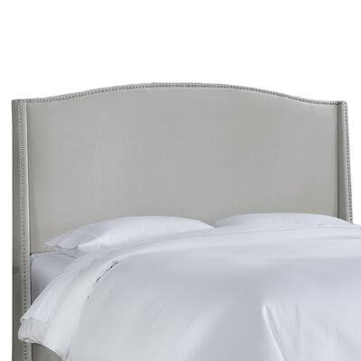 Orta Contemporary Upholstered Wingback Headboard Size: California King, Upholstery: Velvet Light Gray