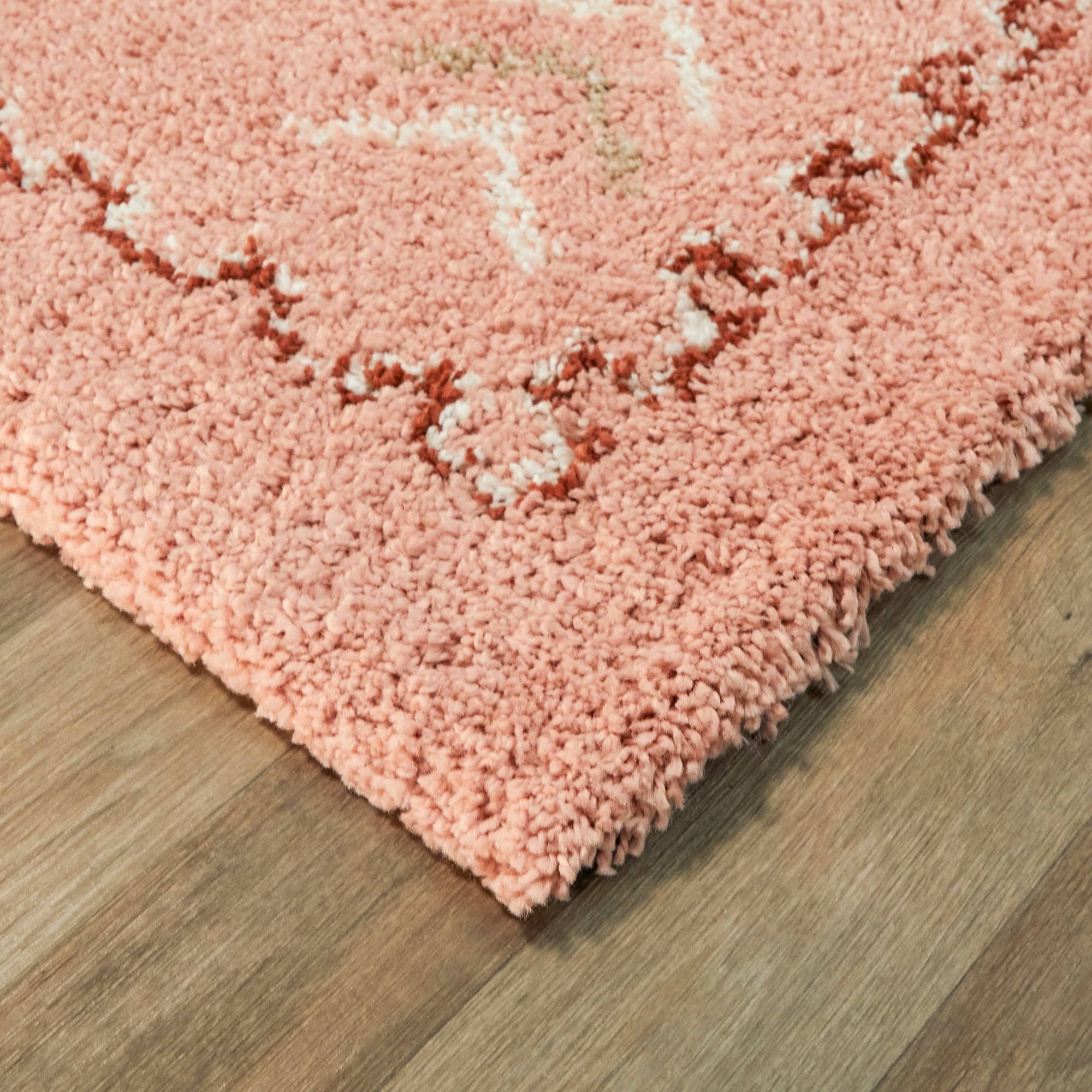 BALTA Bandele Pink 8 ft. x 10 ft. Berber Shag Area Rug