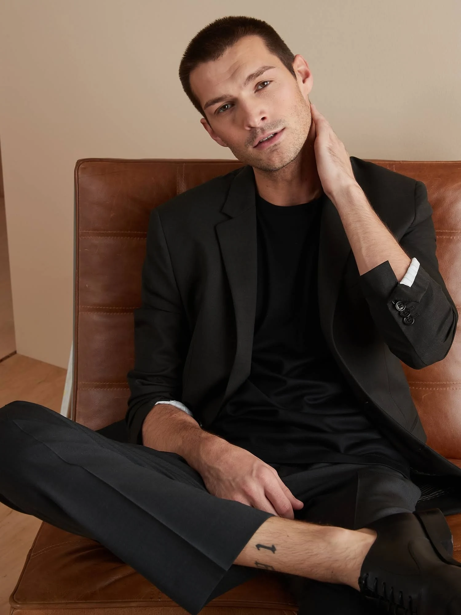 Banana Republic Men's Slim Solid Italian Wool Suit Jacket Charcoal Size 32 Short