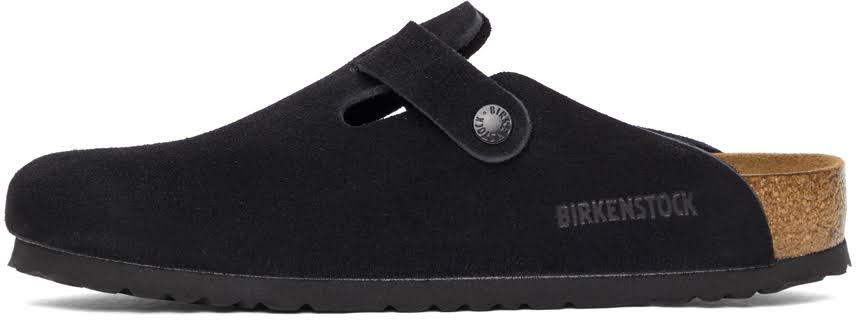 Birkenstock Boston SFB Black Suede