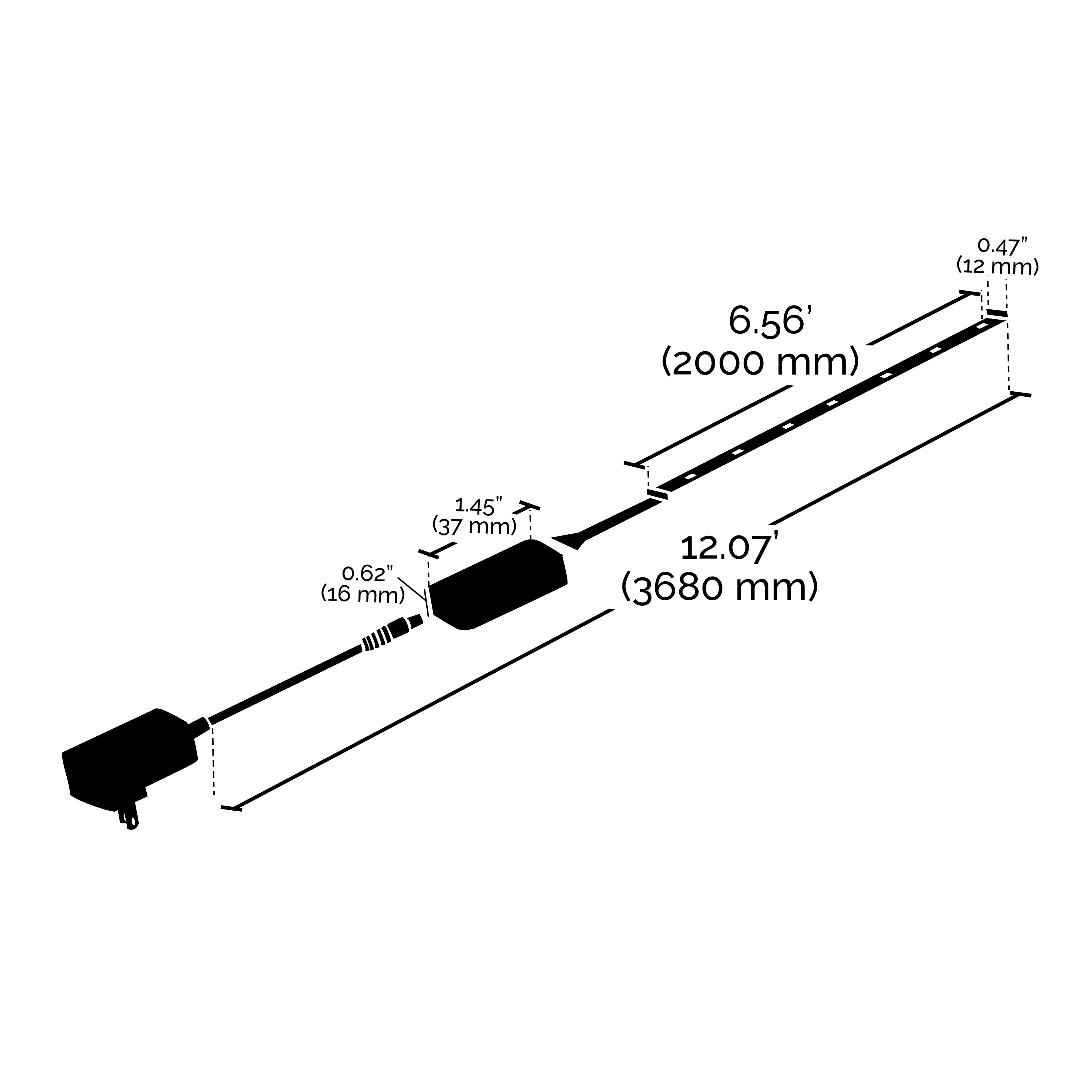 Satco-S11263-Starfish - 72 inch 20W LED Strip Light White Finish