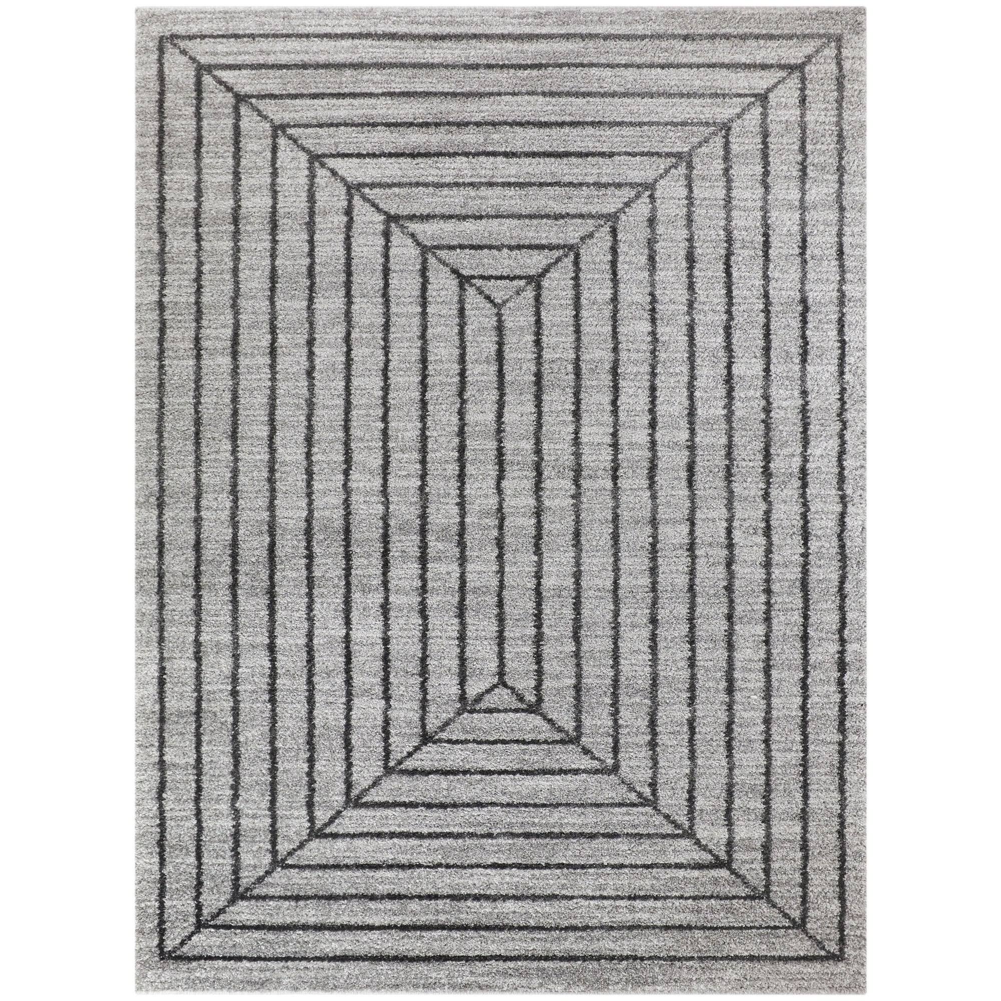 BALTA Elias Grey 5 ft. x 7 ft. Geometric Area Rug