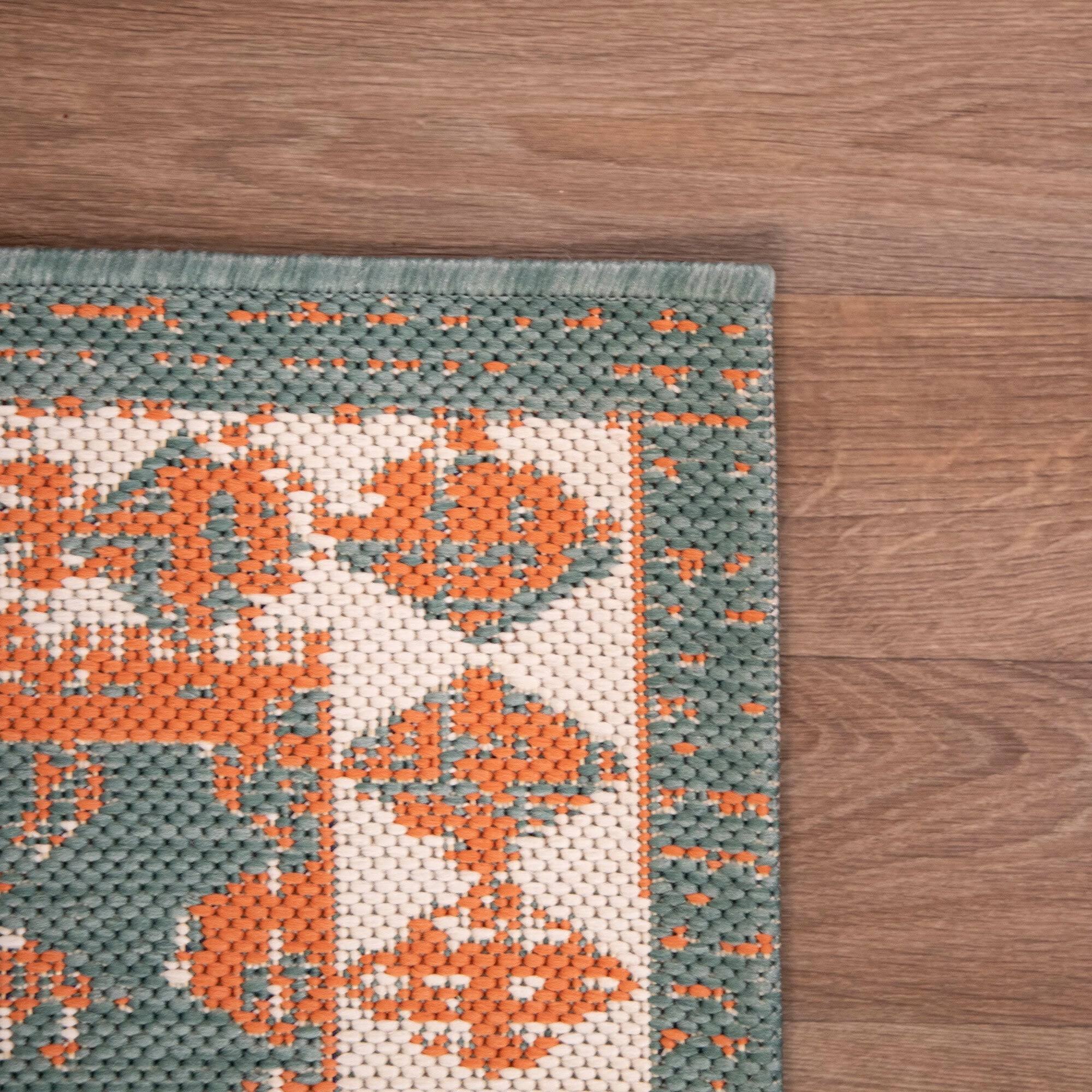 BALTA Rugs Augusto Modern Southwestern Indoor/Outdoor Area Rug, Dark Blue, 7&10x22 x 10&