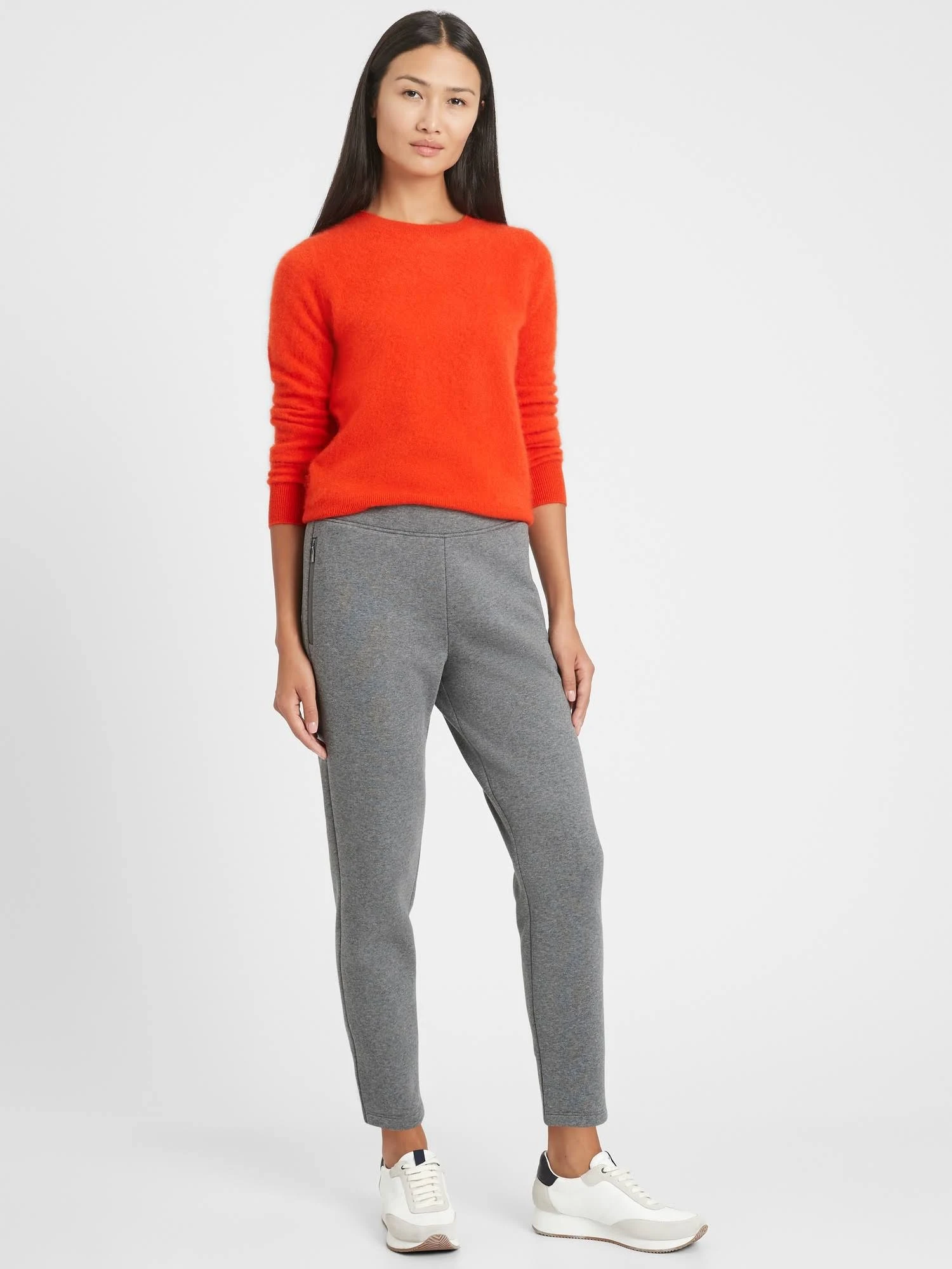 Banana Republic Women's Cozy Fleece Commuter Jogger Charcoal Gray Size XXL