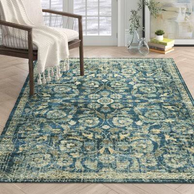 Humphrey Tufted Navy/Teal/Linen Area Rug Birch Lane Rug Size: Rectangle 5& x 8&