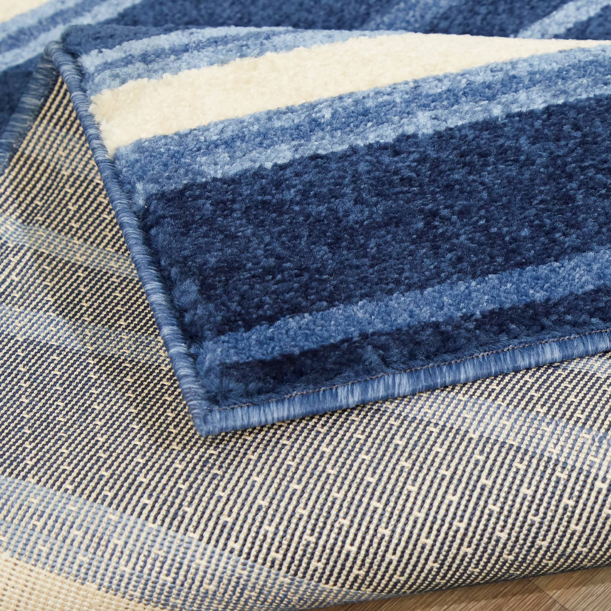 BALTA Aubrey Gold 5 ft. x 7 ft. Classic Stripe Area Rug