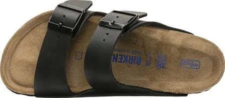 Arizona Womens Leather Soft Footbed Footbed Sandals, Black Birko-Flor / 44