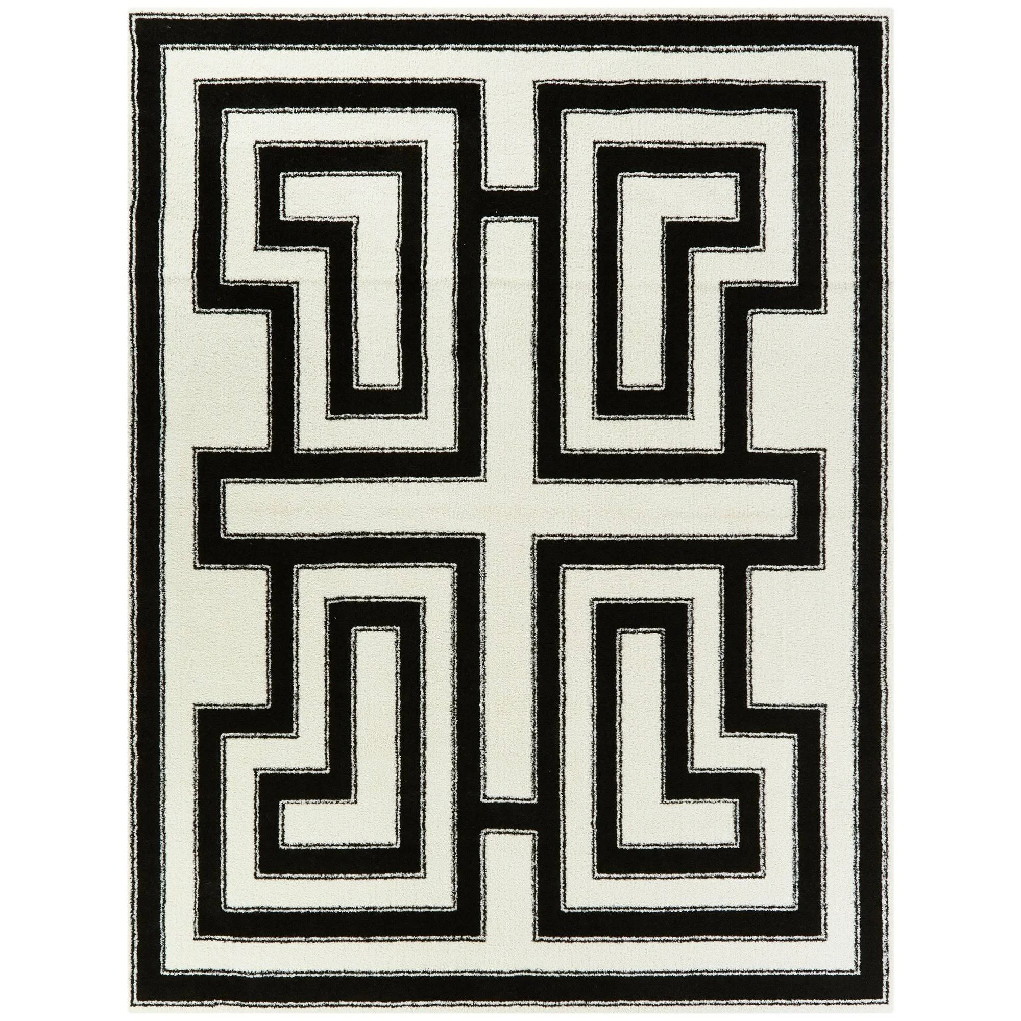 Balta Vincent White 5 ft. x 7 ft. Art Deco Area Rug