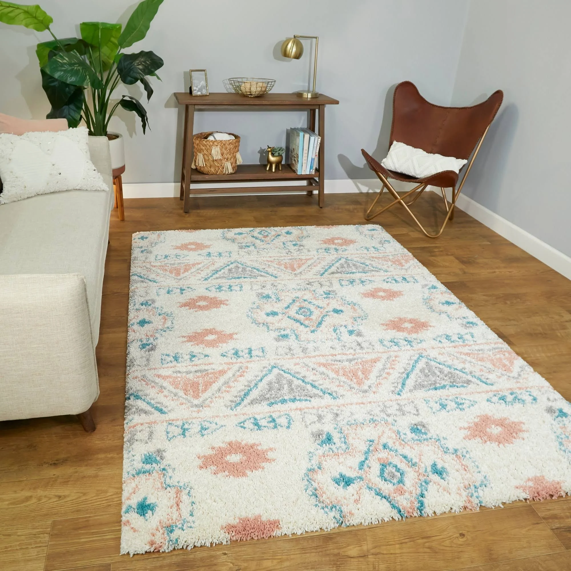 Balta Cortona Pink 5 ft. x 7 ft. Southwestern Shag Area Rug