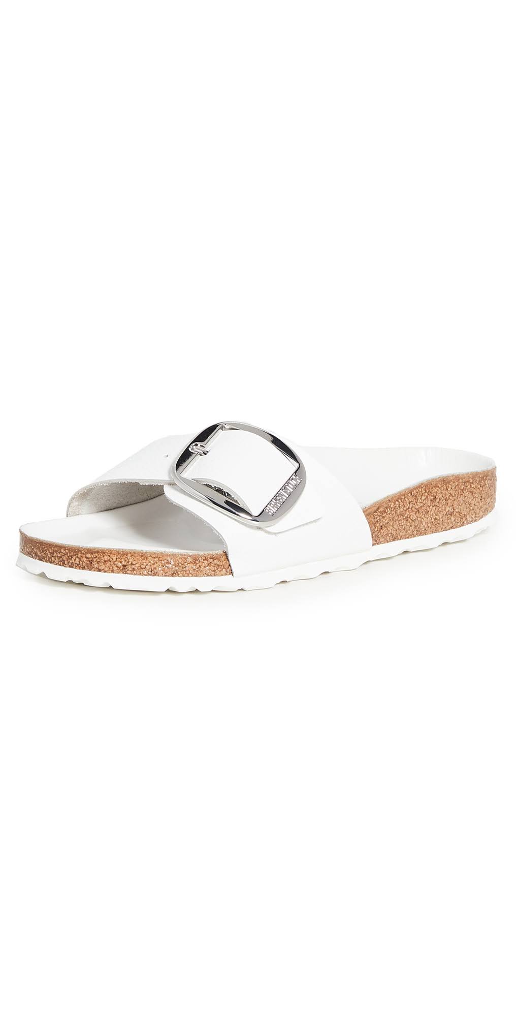 Women's Birkenstock Madrid Big Buckle White Leather Size 36 Narrow