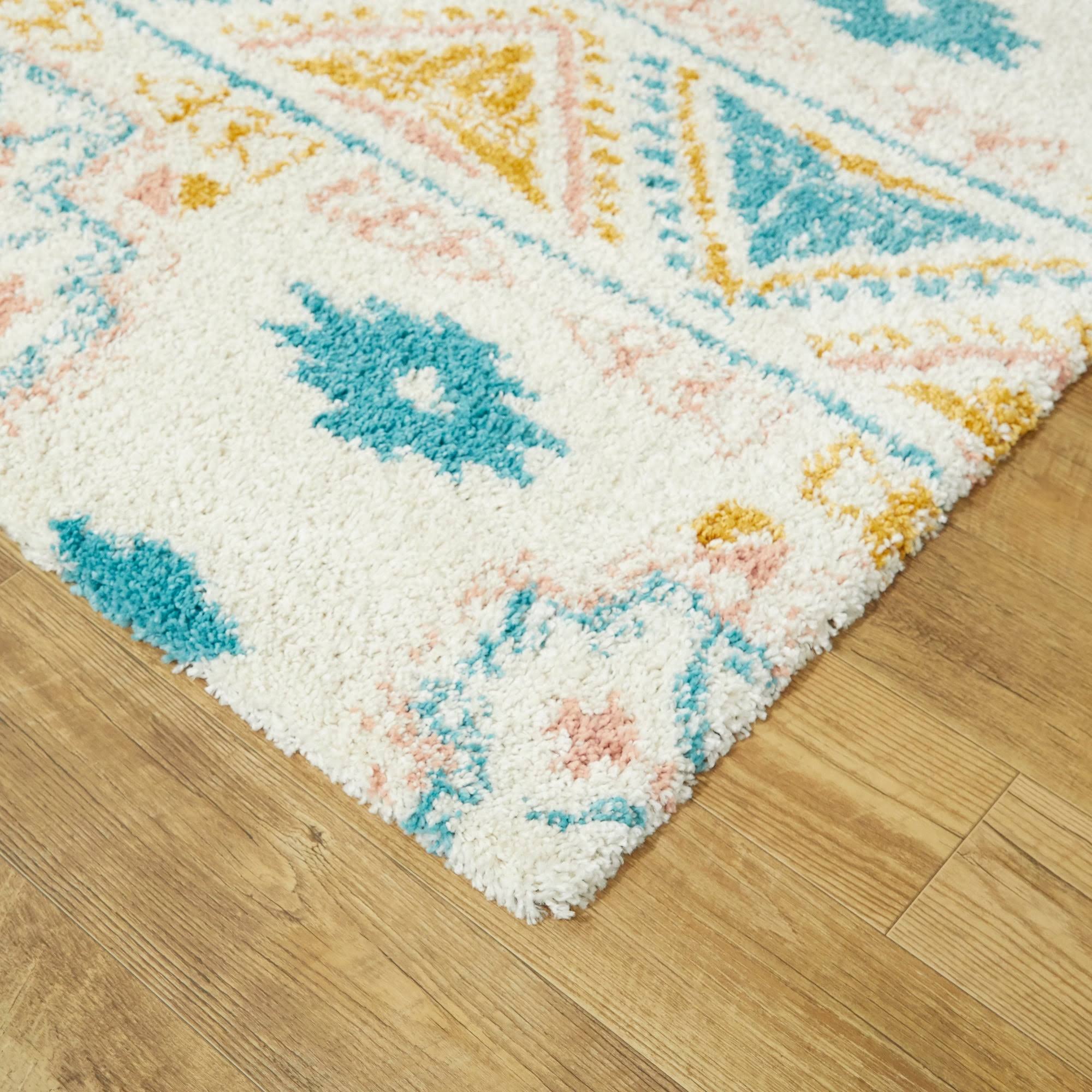 Cortona Southwestern Shag Area Rug - 2&7x22 x 7& - Pink