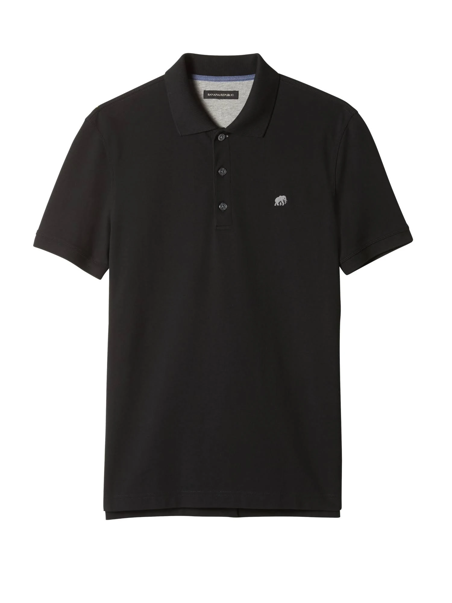 Banana Republic Men's Slim Signature Pique Polo Shirt Black Size L