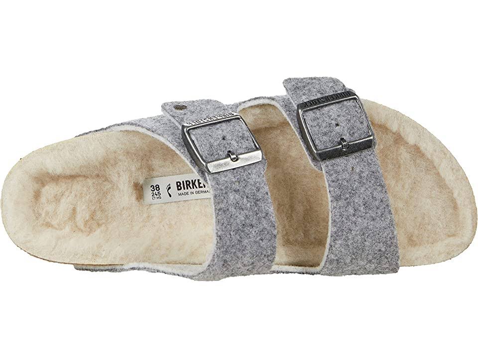 Birkenstock Arizona Wool Sandal Women's, Light Gray, 42