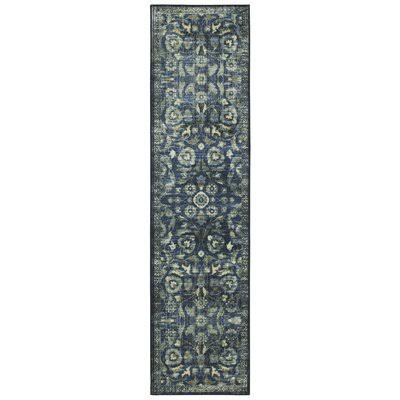Humphrey Tufted Navy/Teal/Linen Area Rug Birch Lane Rug Size: Runner 2&6x22 x 8&