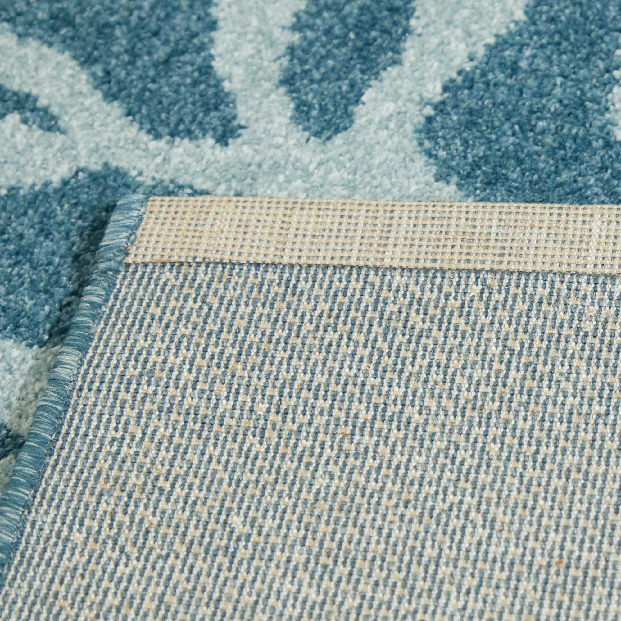 Balta Caistor Blue 5 ft. x 7 ft. Coastal Coral Print Area Rug