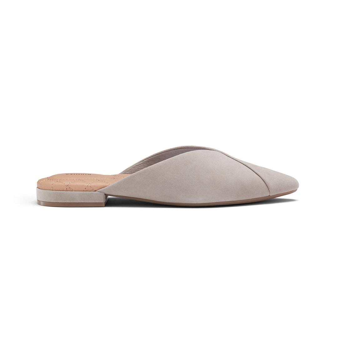 Birdies The Swan in Lunar Suede - Women's Top Rated Comfortable Slide - The Pointed-Toe Wardrobe Staple - Effortless Chic