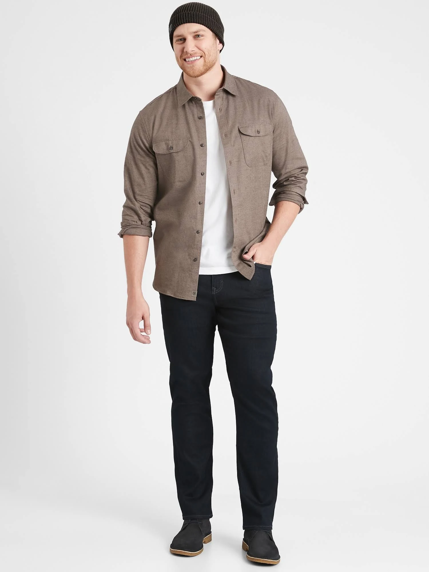 Banana Republic Men's Slim Luxe Traveler Jean Rinse Dark Wash Size 38W 34L