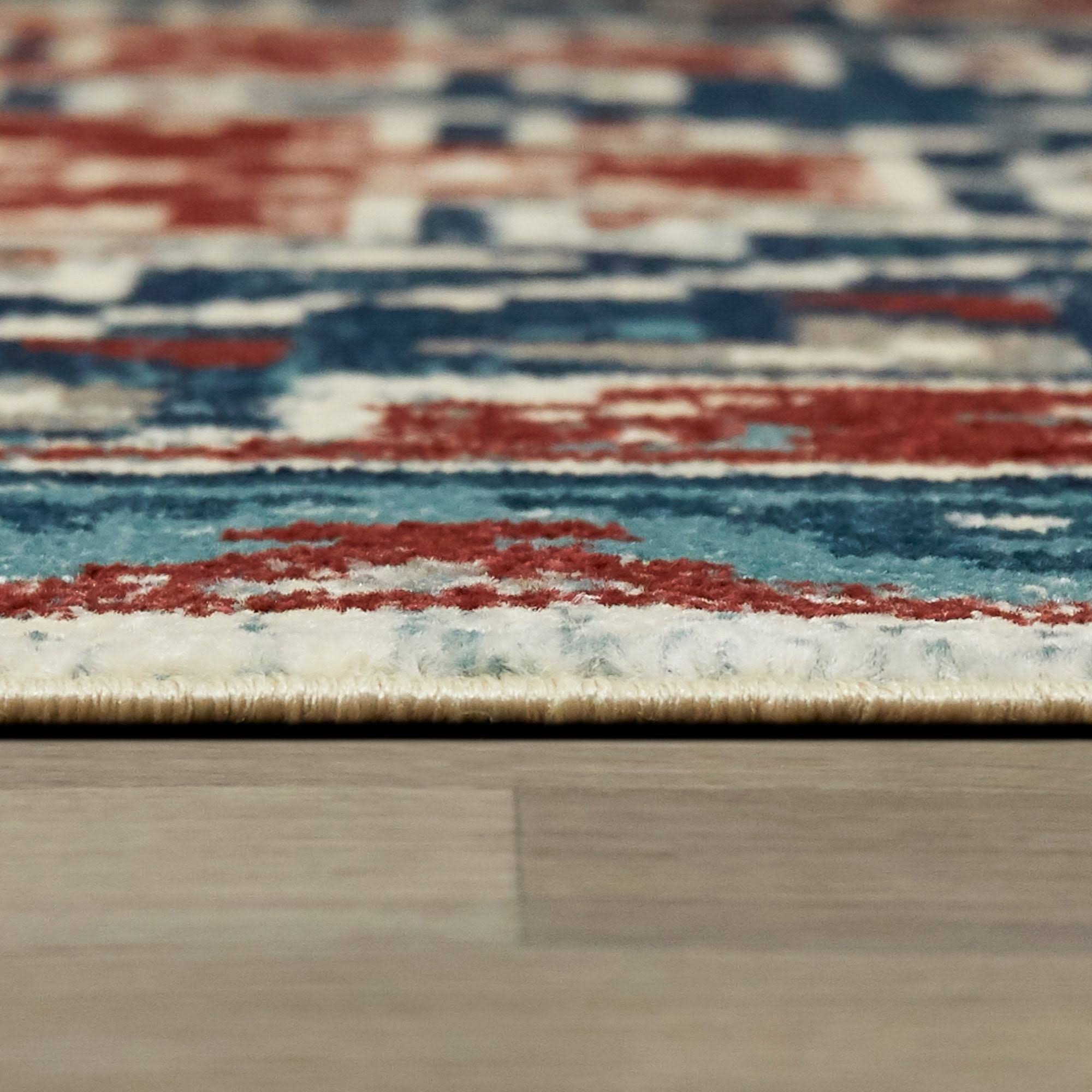 BALTA Herrera White 5 ft. x 7 ft. Distressed Medallion Area Rug