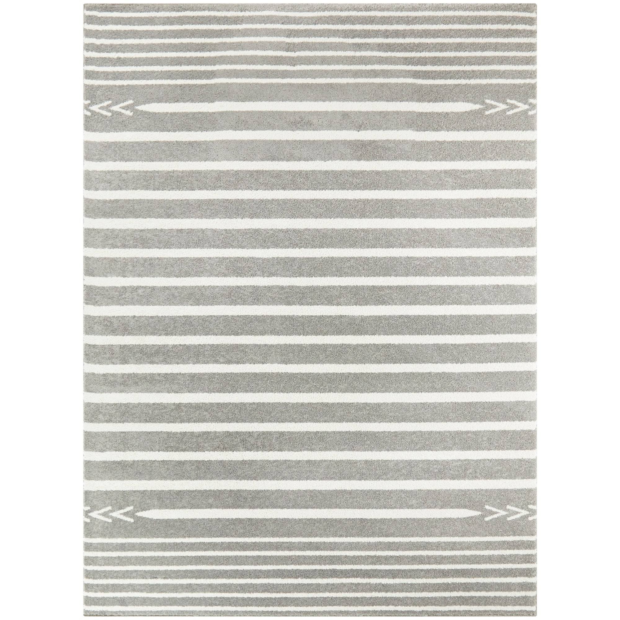BALTA Cameron Striped Grey 8 ft. x 10 ft. Area Rug