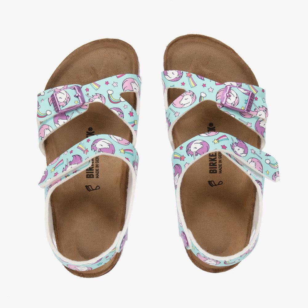 Birkenstock Girls Blue Unicorn Sandals - Size: 24 Toddler Kids from Childrensalon