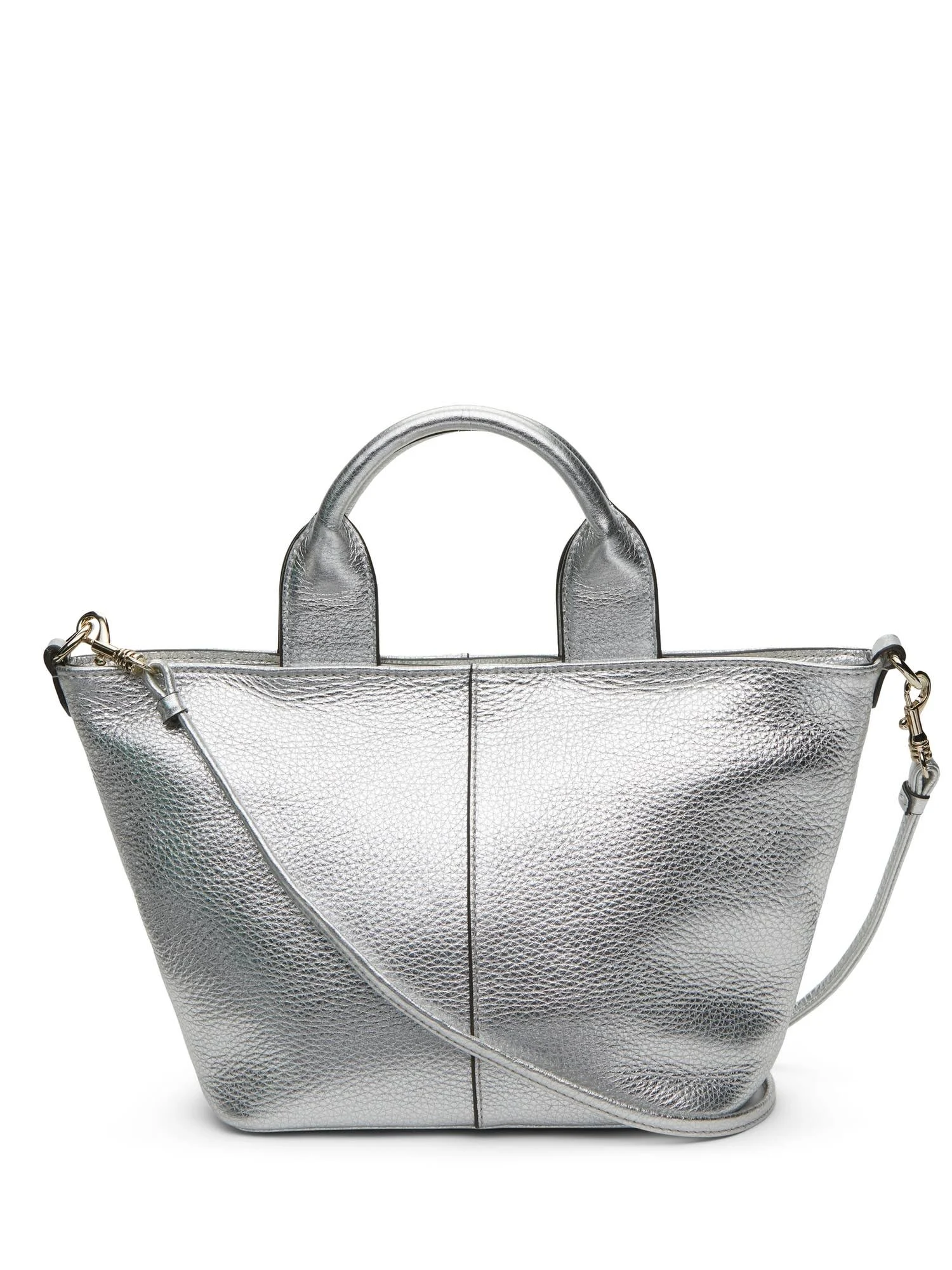 Banana Republic Women's Leather Mini Crossbody Tote Silver One Size