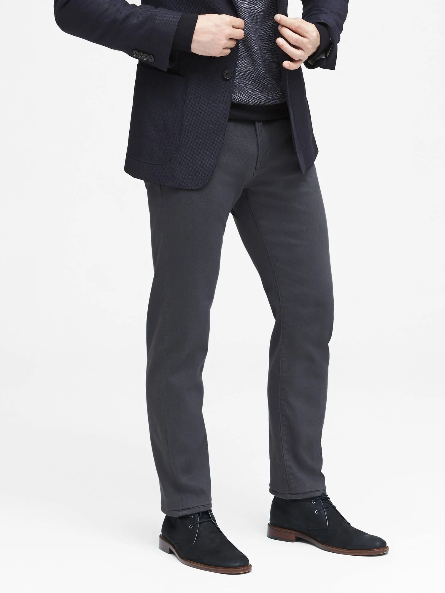 Banana Republic men's Slim Gray Wash Japanese Traveler Jean Izu Wash Size 44W 34L