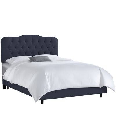 Stella Upholstered Standard Bed Color: Twill Navy, Size: Queen