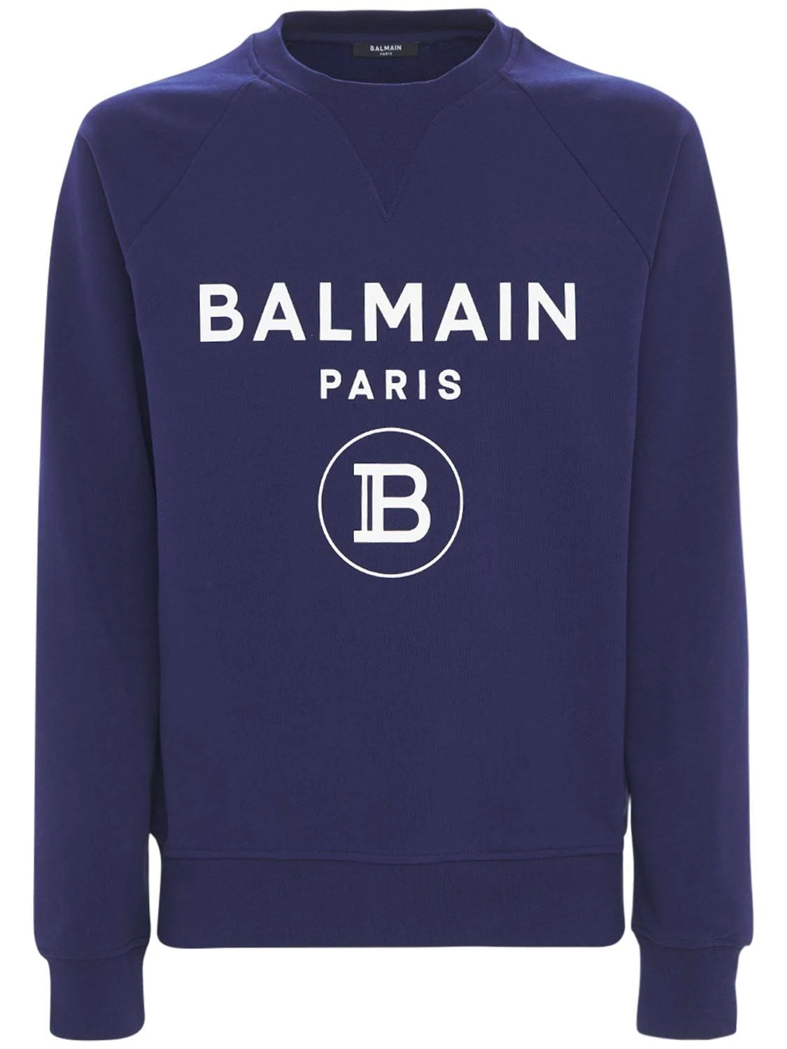 Balmain Men's Logo-Print Sweatshirt, Blue, Men's, XL