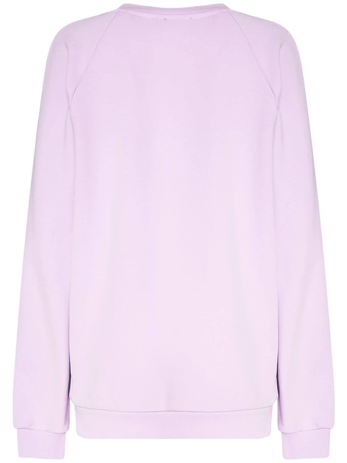 Balmain | Women Flocked Logo Cotton Sweatshirt Lilac/white Xxs