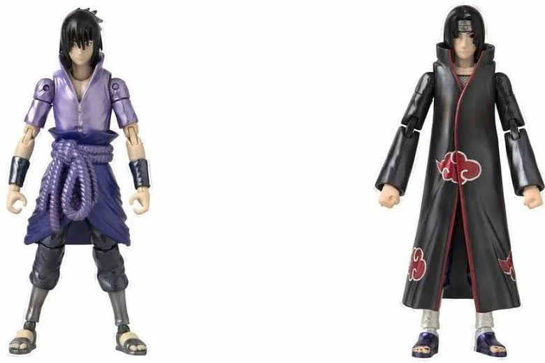 Naruto: Shippuden Anime Heroes Itachi and Sasuke Uchiha Action Figure 2-Pack - EE Exclusive