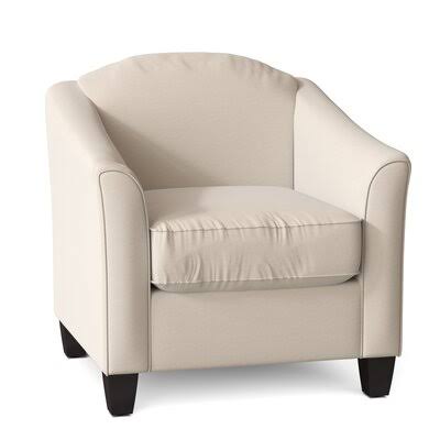 Birkett Armchair Body Fabric: Bayou Natural, Leg Color: Black Walnut
