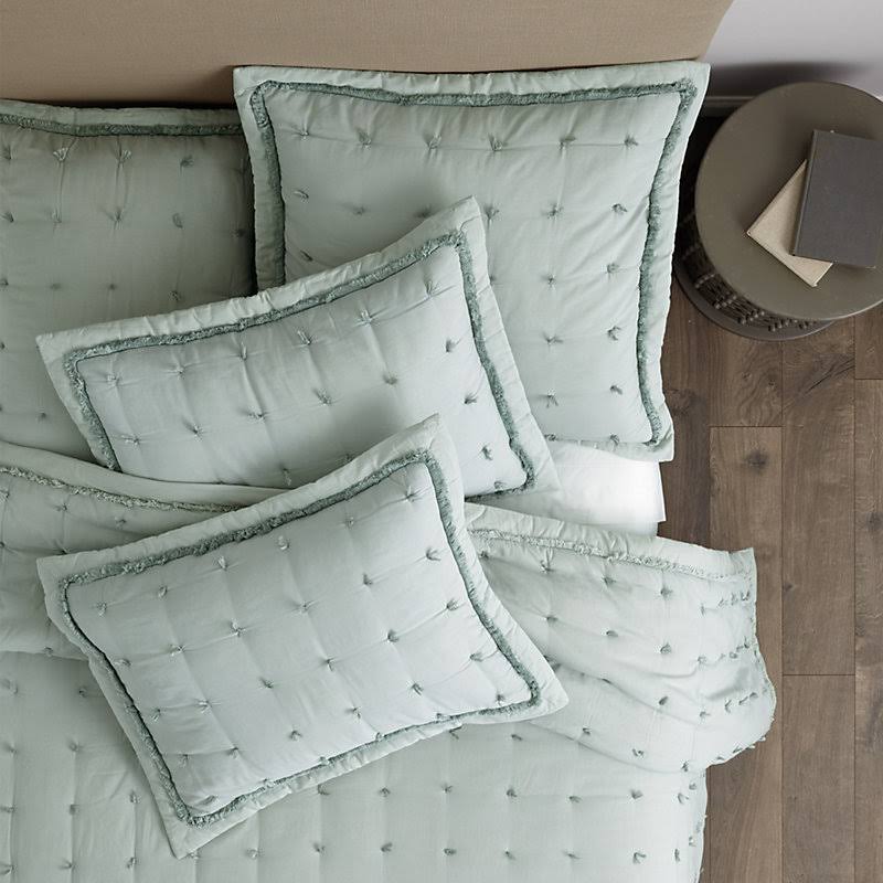 Halle Pickstitch Quilt Parchment Twin - Ballard Designs