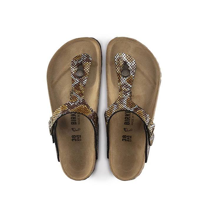 Birkenstock Gizeh MF Sandals Brown Women, Size 37.0