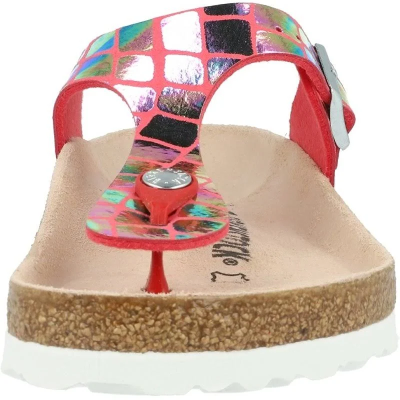 Birkenstock Adult Gizeh Pink Microfiber Slides Sandals