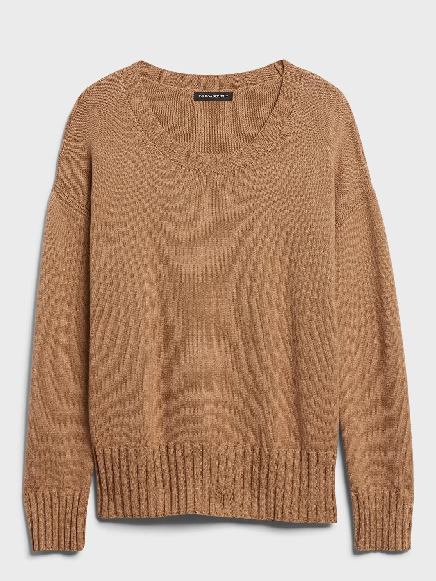 Banana Republic Women's Relaxed Crew-Neck Sweater Afternoon Latte Beige Size XXL