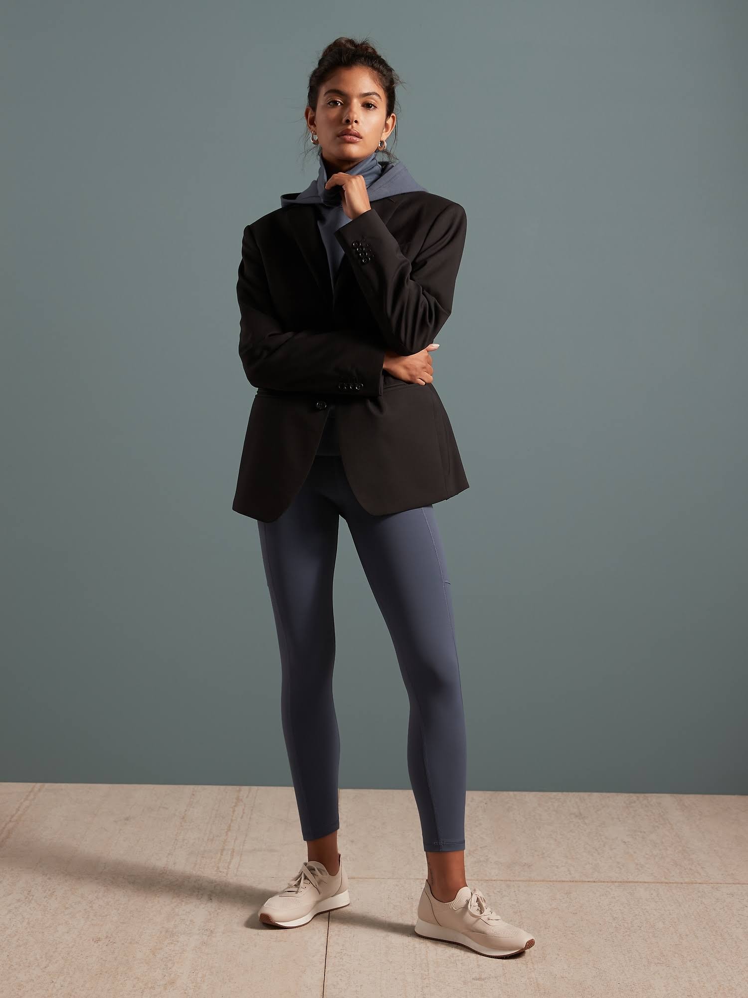 Banana Republic Women's on The Go 7/8 Legging Vintage Blue Size XL