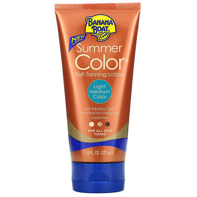 Banana Boat, Summer Color Self Tanning Lotion, Light Medium Color, 6 fl oz (177 ml)