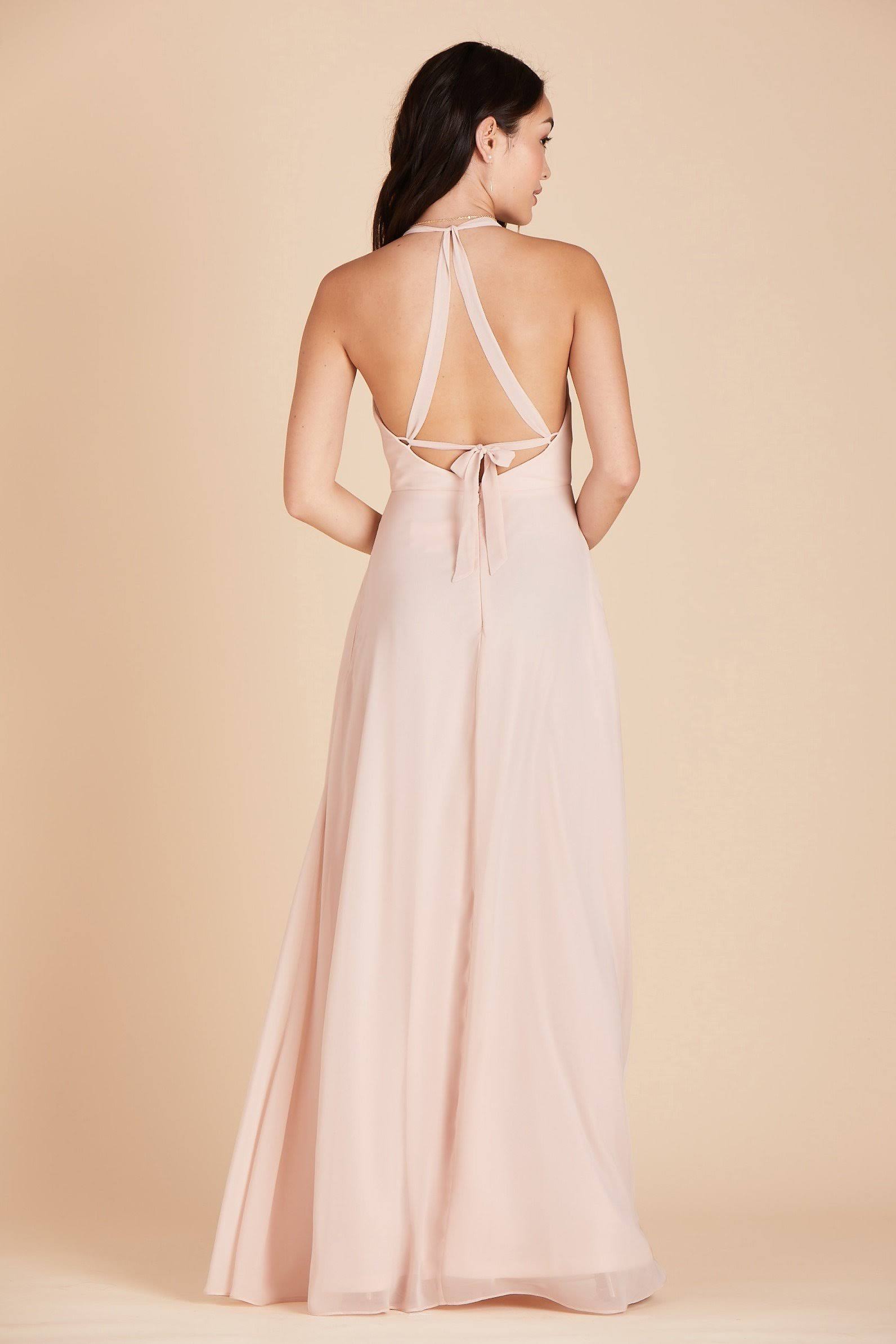 Birdy Grey Moni Convertible Chiffon Bridesmaid Dress in Pale Blush 2XL / Pale Blush